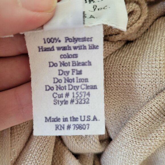 Hobby Horse Gold Beige Long Sleeve Show Top M Sequins Bling Cosplay Costume 80s - Picture 4 of 5